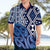 New Zealand Hawaiian Shirt Aotearoa Kowhaiwhai Mix Taniko Art - Blue