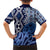 New Zealand Hawaiian Shirt Aotearoa Kowhaiwhai Mix Taniko Art - Blue