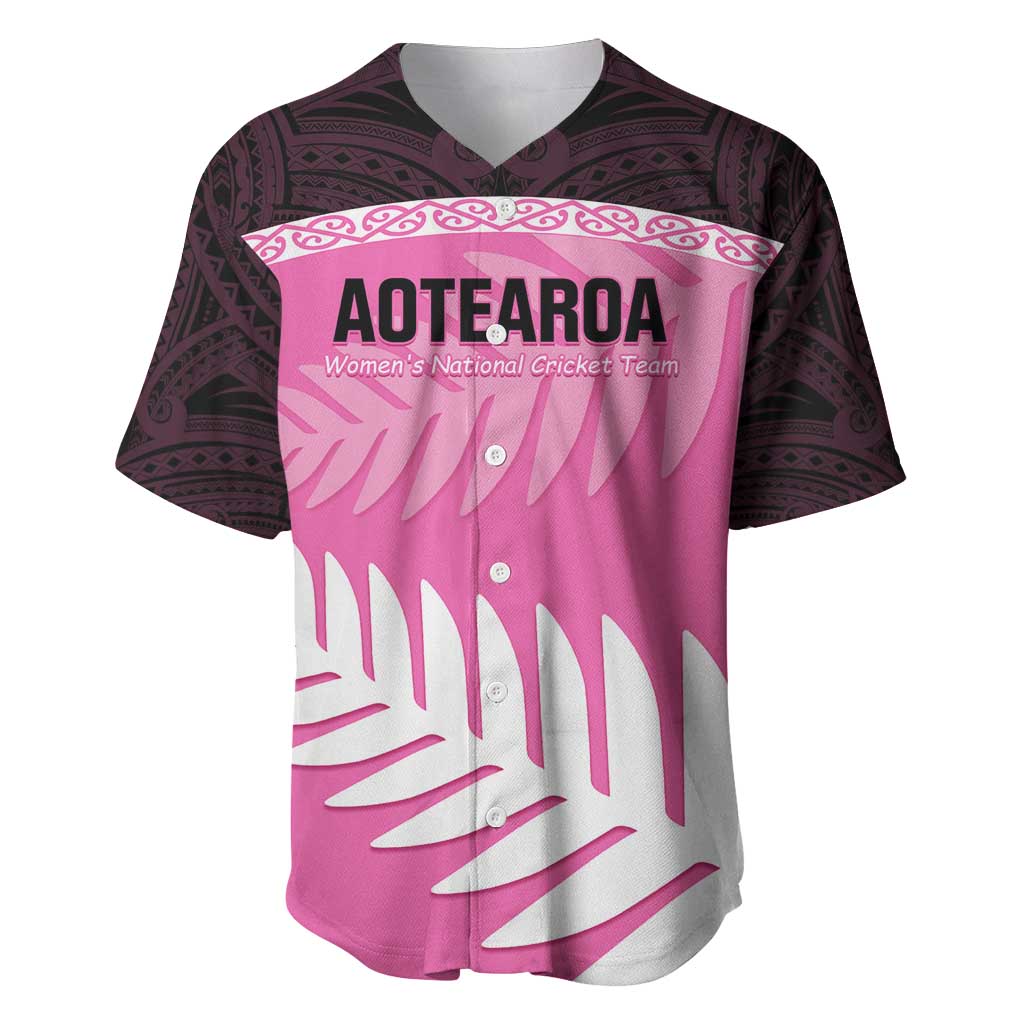 Custom New Zealand Aotearoa Cricket Baseball Jersey Go White Silver Fern