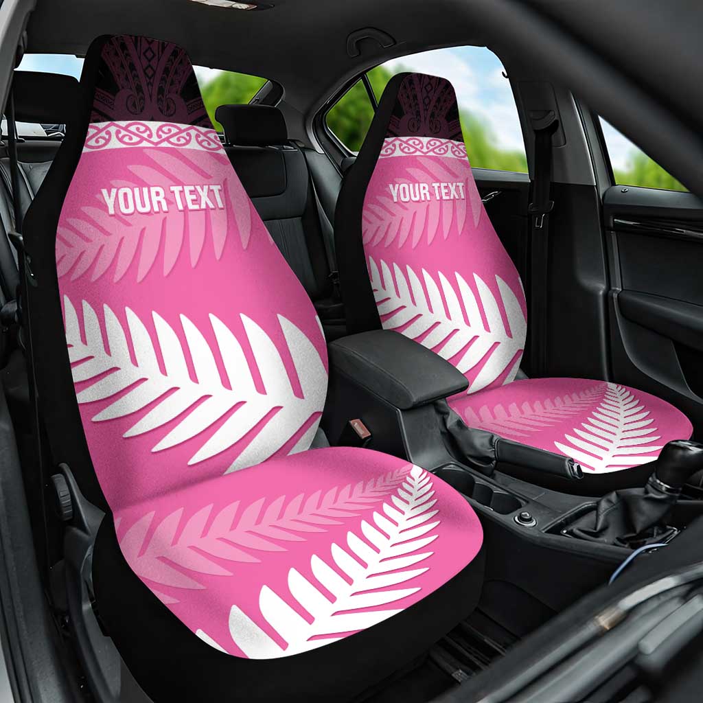 Custom New Zealand Aotearoa Cricket Car Seat Cover Go White Silver Fern