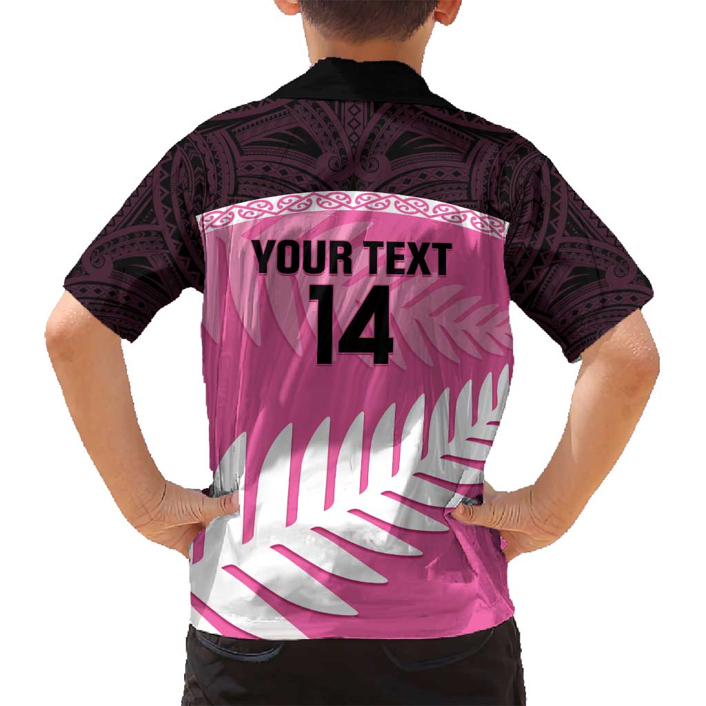Custom New Zealand Aotearoa Cricket Family Matching Long Sleeve Bodycon Dress and Hawaiian Shirt Go White Silver Fern LT14 - Polynesian Pride