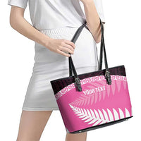 Custom New Zealand Aotearoa Cricket Leather Tote Bag Go White Silver Fern LT14 - Polynesian Pride