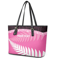 Custom New Zealand Aotearoa Cricket Leather Tote Bag Go White Silver Fern LT14 - Polynesian Pride