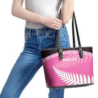 Custom New Zealand Aotearoa Cricket Leather Tote Bag Go White Silver Fern LT14 - Polynesian Pride