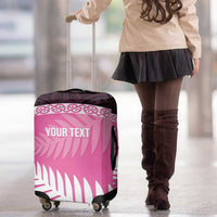 Custom New Zealand Aotearoa Cricket Luggage Cover Go White Silver Fern