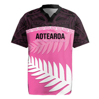 Custom New Zealand Aotearoa Cricket Rugby Jersey Go White Silver Fern LT14 Pink - Polynesian Pride