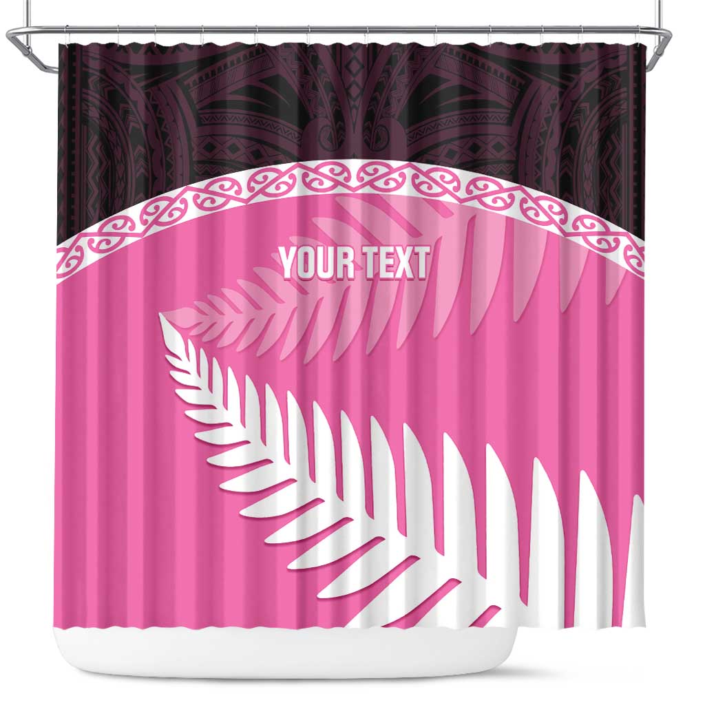 Custom New Zealand Aotearoa Cricket Shower Curtain Go White Silver Fern