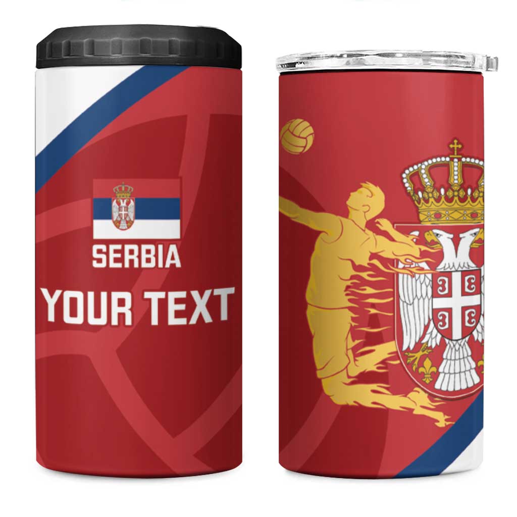 Custom Serbia Volleyball 4 in 1 Can Cooler Tumbler 2025 Go Champions