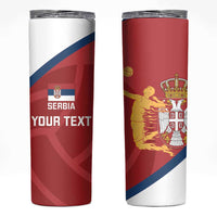 Custom Serbia Volleyball Skinny Tumbler 2025 Go Champions LT14 Red - Polynesian Pride