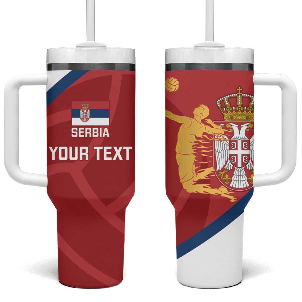 Custom Serbia Volleyball Tumbler With Handle 2025 Go Champions