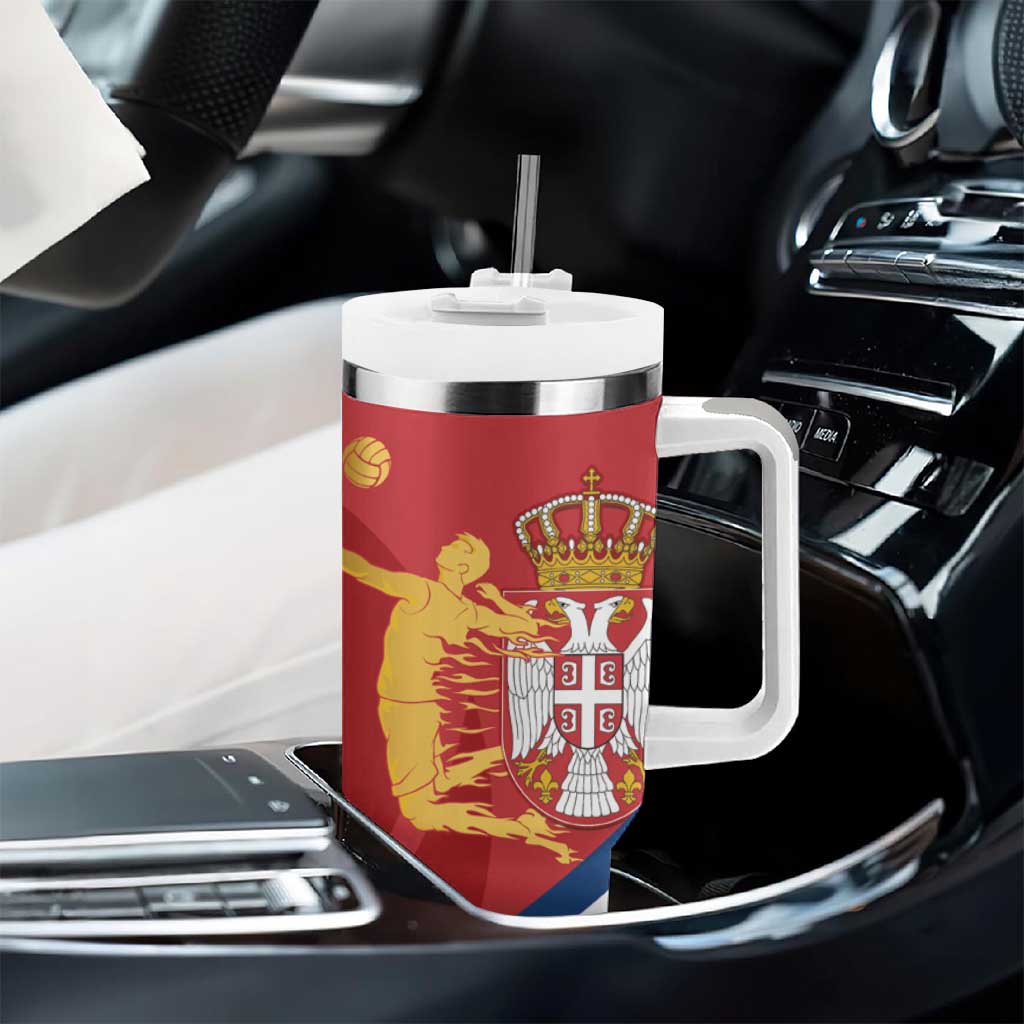 Custom Serbia Volleyball Tumbler With Handle 2025 Go Champions