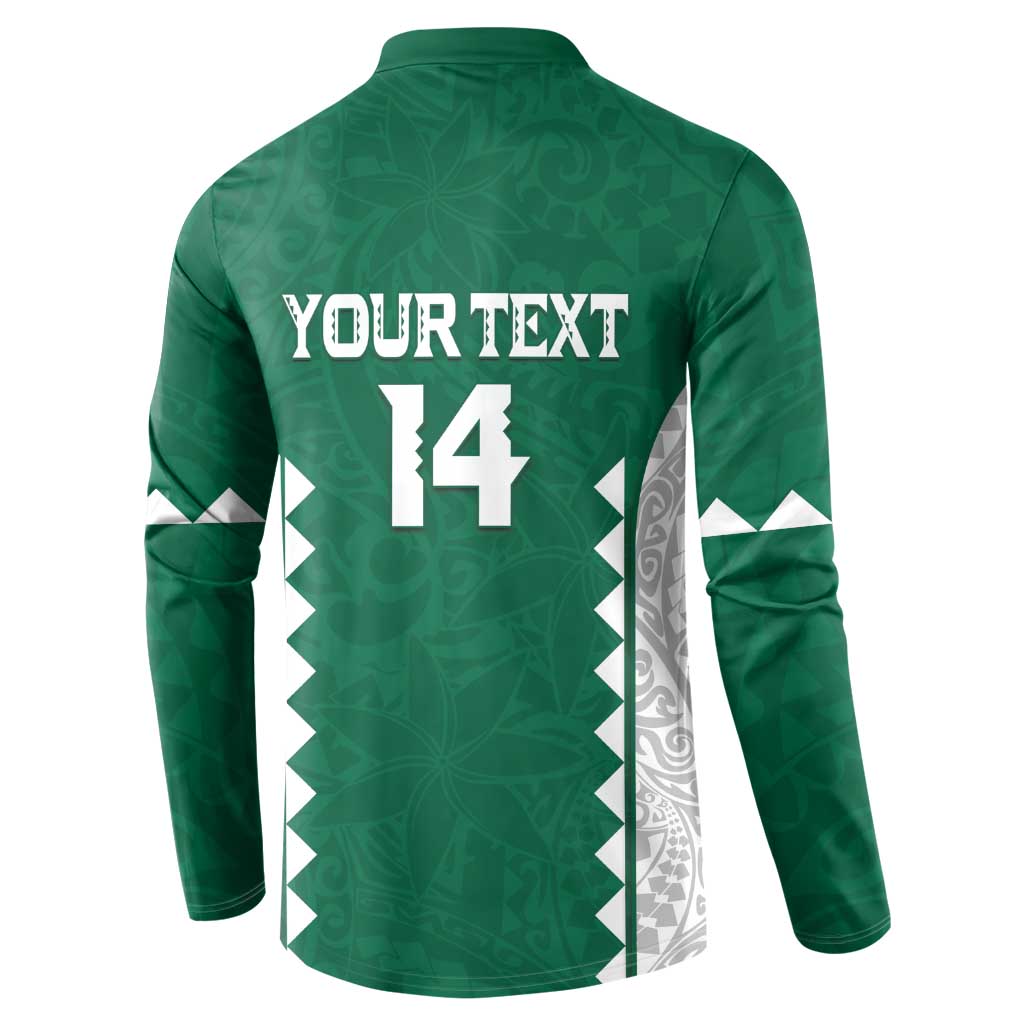 Custom Hawaii Volleyball Button Sweatshirt Hawaiian Kakau Pattern LT14 - Polynesian Pride