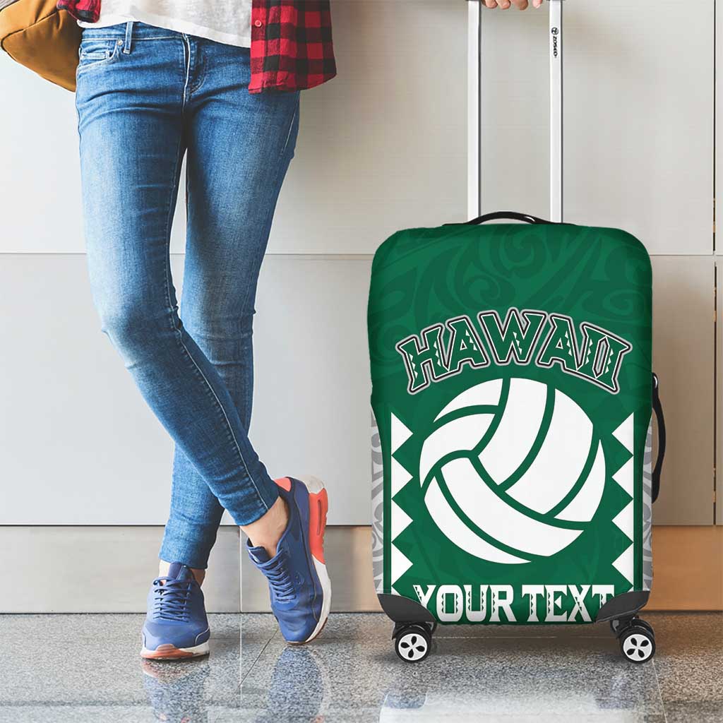 Custom Hawaii Volleyball Luggage Cover Hawaiian Kakau Pattern