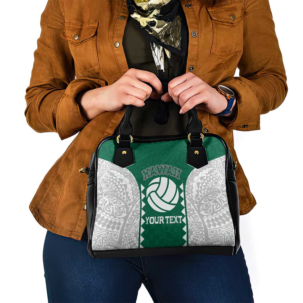 Custom Hawaii Volleyball Shoulder Handbag Hawaiian Kakau Pattern