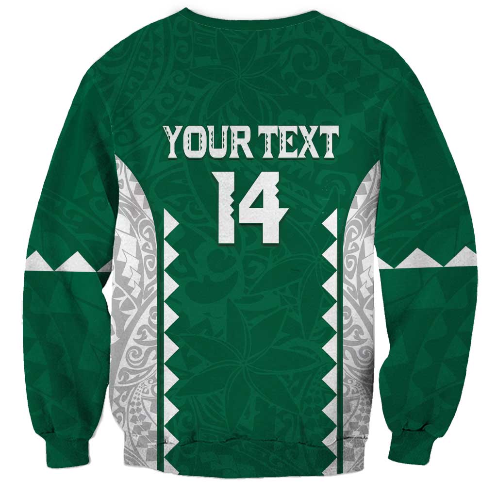 Custom Hawaii Volleyball Sweatshirt Hawaiian Kakau Pattern