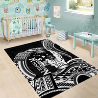 Black Hawaii Ikaika Warrior Area Rug Hawaiian Power