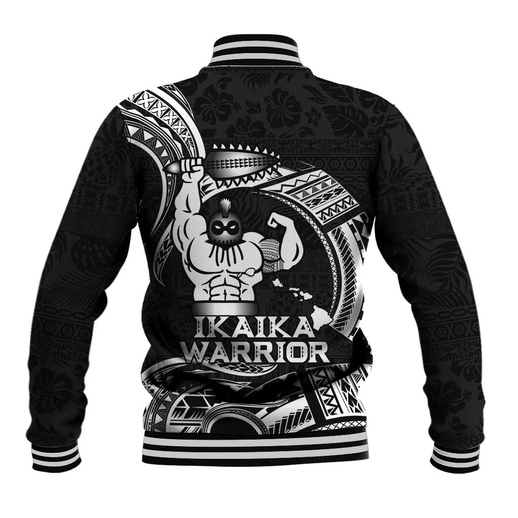 Black Hawaii Ikaika Warrior Baseball Jacket Hawaiian Power LT14 - Polynesian Pride