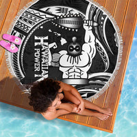 Black Hawaii Ikaika Warrior Beach Blanket Hawaiian Power LT14 - Polynesian Pride