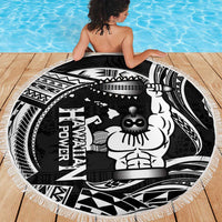 Black Hawaii Ikaika Warrior Beach Blanket Hawaiian Power LT14 - Polynesian Pride