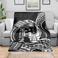 Black Hawaii Ikaika Warrior Blanket Hawaiian Power LT14 - Polynesian Pride