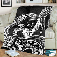 Black Hawaii Ikaika Warrior Blanket Hawaiian Power LT14 - Polynesian Pride