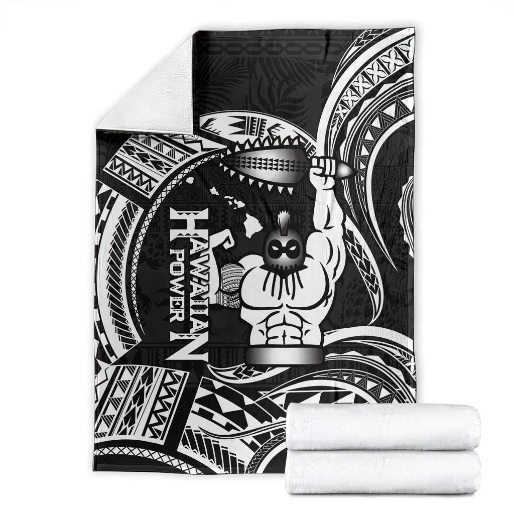 Black Hawaii Ikaika Warrior Blanket Hawaiian Power LT14 - Polynesian Pride