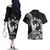 Black Hawaii Ikaika Warrior Couples Matching Off The Shoulder Long Sleeve Dress and Hawaiian Shirt Hawaiian Power