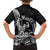 Black Hawaii Ikaika Warrior Family Matching Off The Shoulder Long Sleeve Dress and Hawaiian Shirt Hawaiian Power