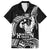 Black Hawaii Ikaika Warrior Family Matching Off The Shoulder Long Sleeve Dress and Hawaiian Shirt Hawaiian Power