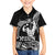 Black Hawaii Ikaika Warrior Family Matching Off The Shoulder Long Sleeve Dress and Hawaiian Shirt Hawaiian Power