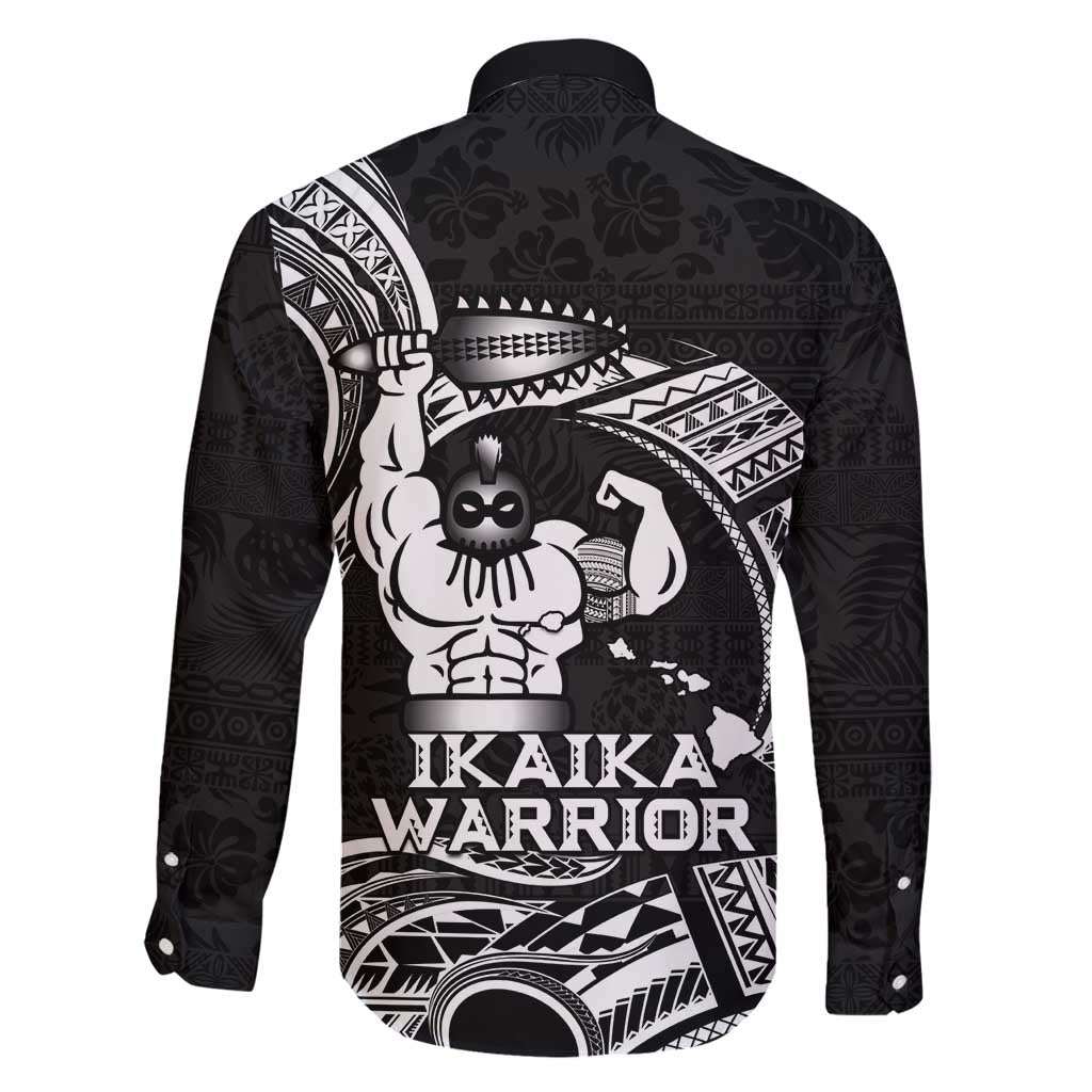 Black Hawaii Ikaika Warrior Family Matching Summer Maxi Dress and Hawaiian Shirt Hawaiian Power LT14 - Polynesian Pride