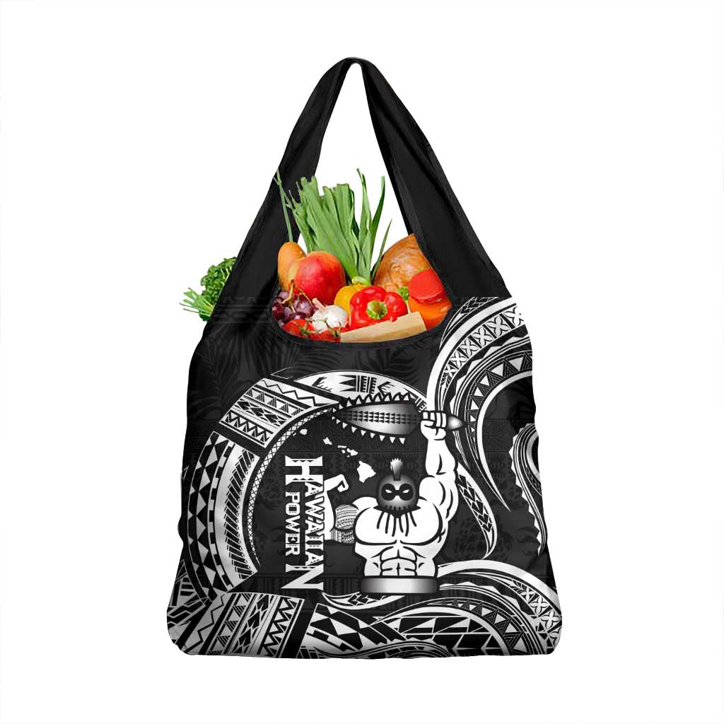 Black Hawaii Ikaika Warrior Grocery Bag Hawaiian Power LT14 1-pack One Size Black - Polynesian Pride