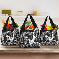 Black Hawaii Ikaika Warrior Grocery Bag Hawaiian Power LT14 3-pack One Size Black - Polynesian Pride