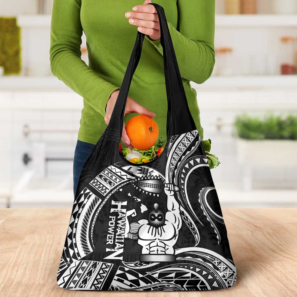 Black Hawaii Ikaika Warrior Grocery Bag Hawaiian Power LT14 - Polynesian Pride