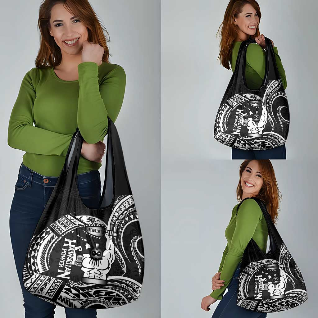 Black Hawaii Ikaika Warrior Grocery Bag Hawaiian Power LT14 - Polynesian Pride