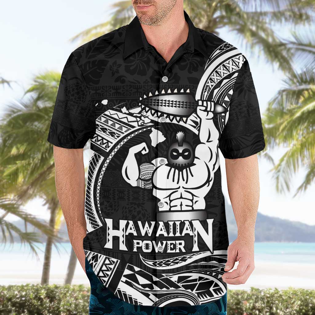 Black Hawaii Ikaika Warrior Hawaiian Shirt Hawaiian Power