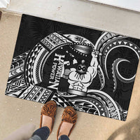Black Hawaii Ikaika Warrior Rubber Doormat Hawaiian Power LT14 - Polynesian Pride