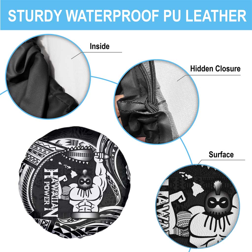 Black Hawaii Ikaika Warrior Spare Tire Cover Hawaiian Power