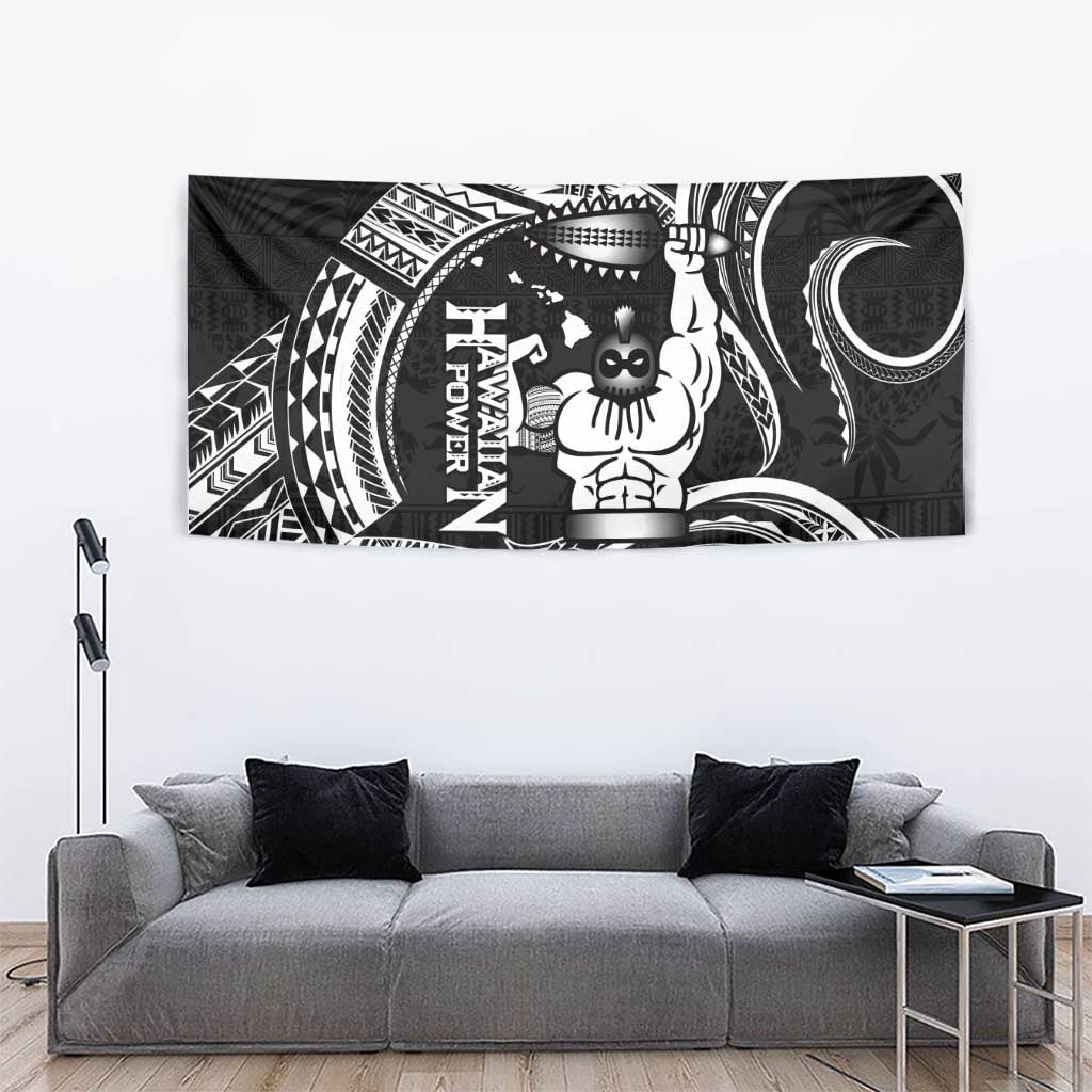 Black Hawaii Ikaika Warrior Tapestry Hawaiian Power LT14 - Polynesian Pride