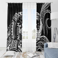 Black Hawaii Ikaika Warrior Window Curtain Hawaiian Power LT14 - Polynesian Pride