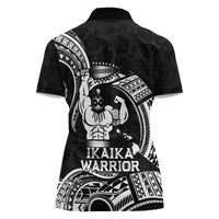 Black Hawaii Ikaika Warrior Women Polo Shirt Hawaiian Power