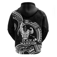 Black Hawaii Ikaika Warrior Zip Hoodie Hawaiian Power LT14 - Polynesian Pride