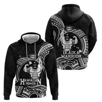 Black Hawaii Ikaika Warrior Zip Hoodie Hawaiian Power LT14 - Polynesian Pride