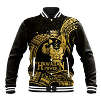 Gold Hawaii Ikaika Warrior Baseball Jacket Hawaiian Power LT14 Unisex Gold - Polynesian Pride