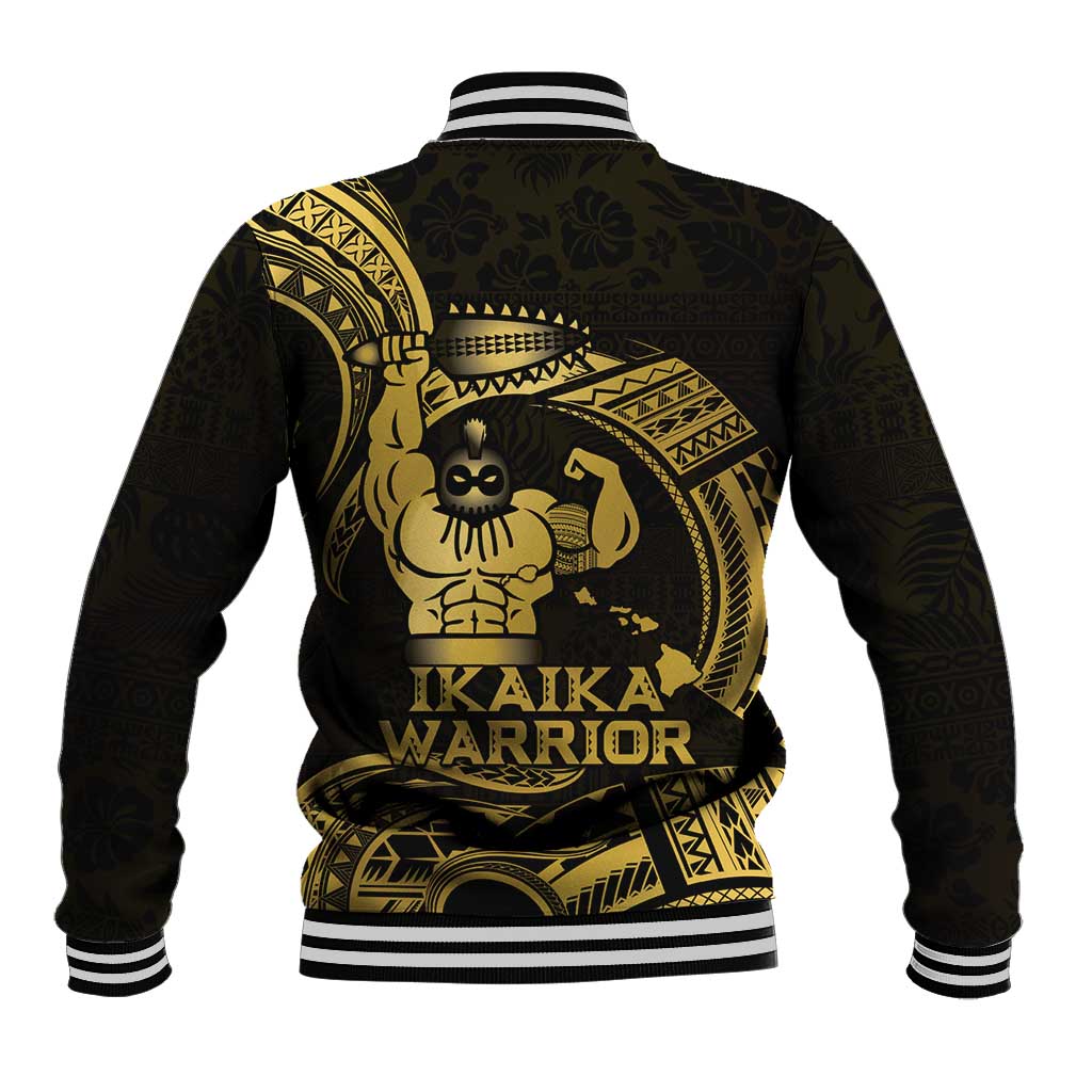 Gold Hawaii Ikaika Warrior Baseball Jacket Hawaiian Power LT14 - Polynesian Pride