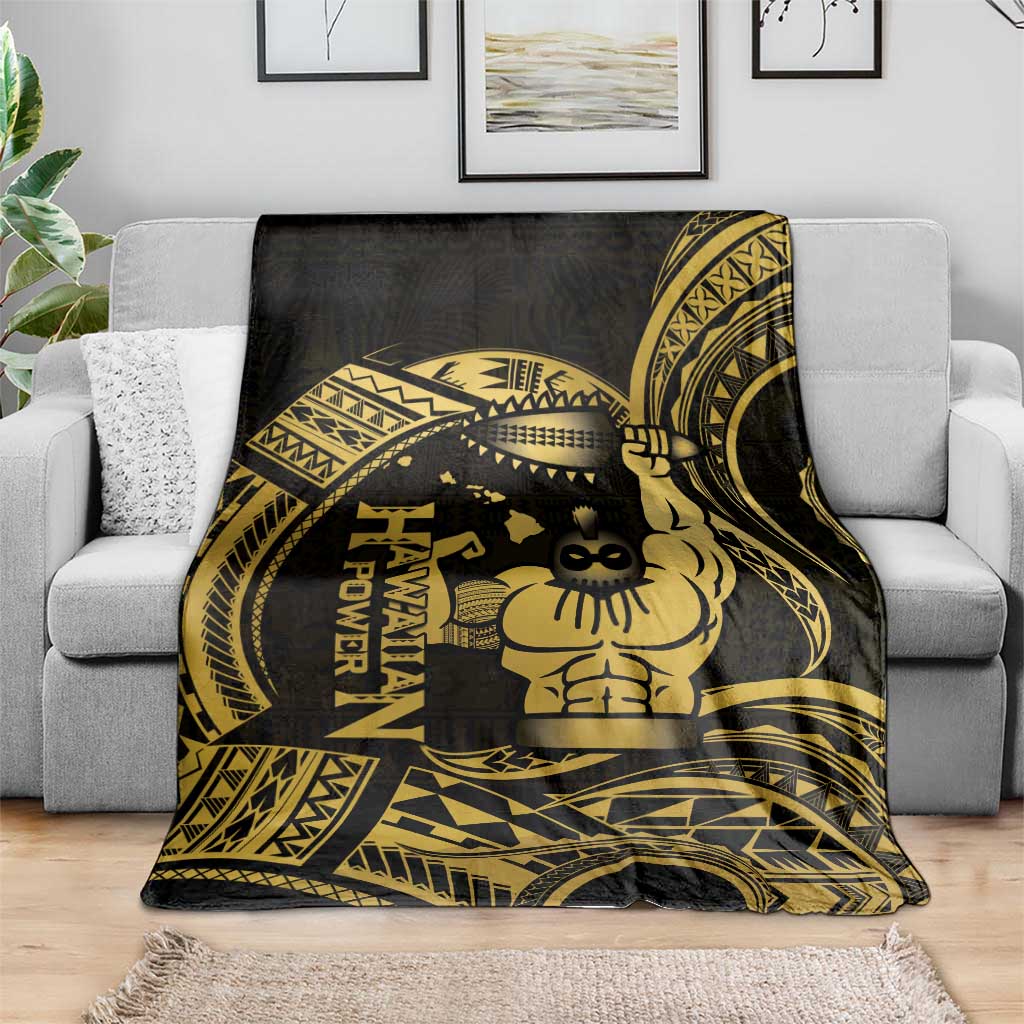 Gold Hawaii Ikaika Warrior Blanket Hawaiian Power LT14 - Polynesian Pride