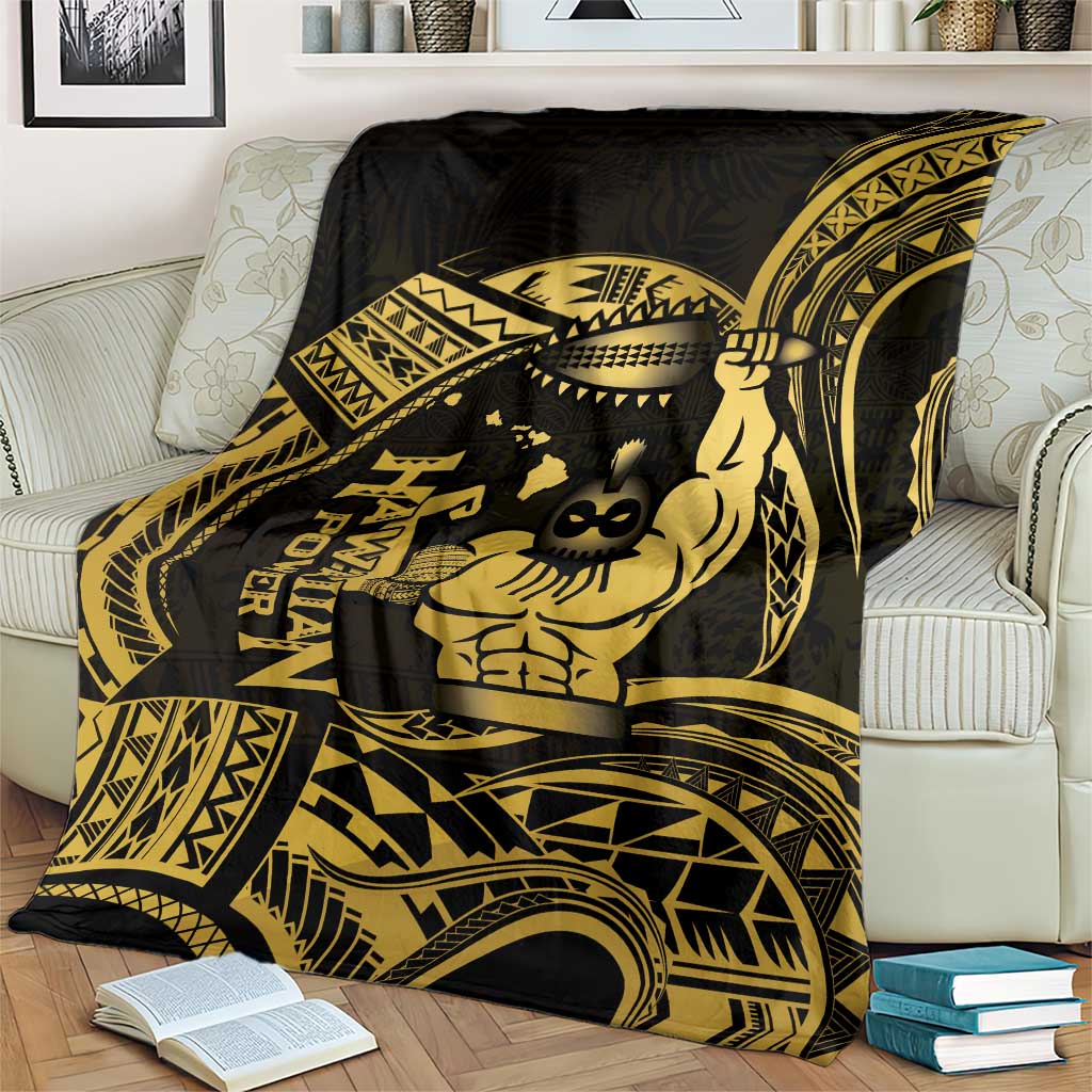 Gold Hawaii Ikaika Warrior Blanket Hawaiian Power LT14 - Polynesian Pride