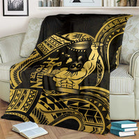 Gold Hawaii Ikaika Warrior Blanket Hawaiian Power LT14 - Polynesian Pride