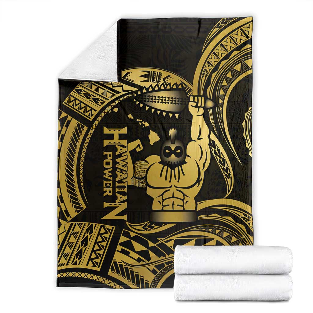 Gold Hawaii Ikaika Warrior Blanket Hawaiian Power LT14 - Polynesian Pride