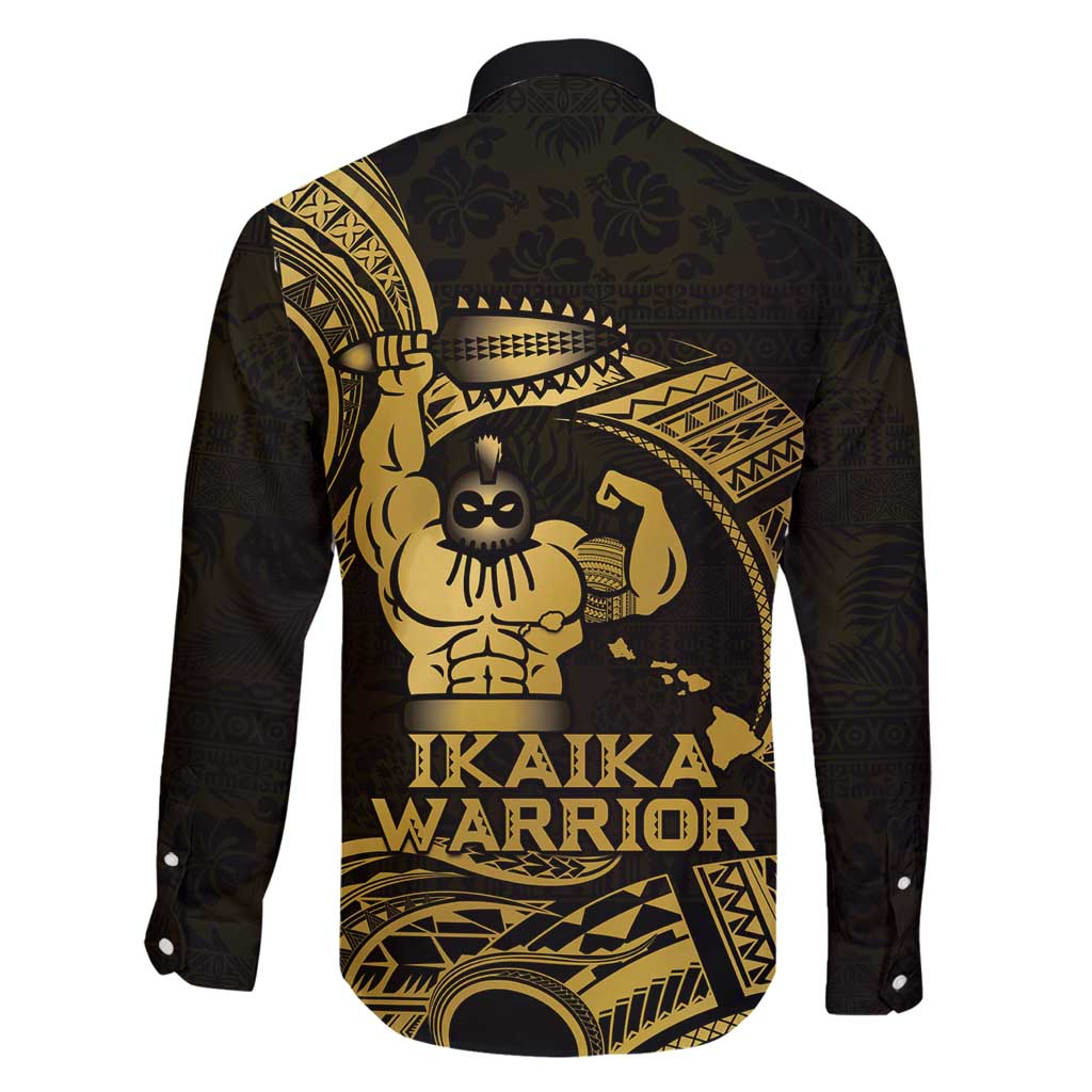 Gold Hawaii Ikaika Warrior Family Matching Tank Maxi Dress and Hawaiian Shirt Hawaiian Power